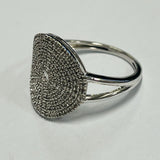 9ct White Gold Diamond Ring with Valuation