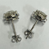 14k White Gold Diamond Earrings with Valuation