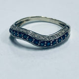 9ct White Gold Sapphire and Diamond Ring with Valuation