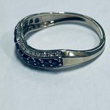 9ct White Gold Sapphire and Diamond Ring with Valuation
