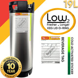 19L Ball Lock Keg with Rubber Base and Handle - NEW - Low2