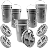 25l KegLand BigBuckets with ScrewTop Gamma Seal Lids (Pack of 5)