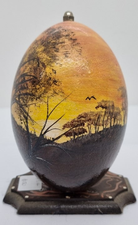 Emu Egg Painted