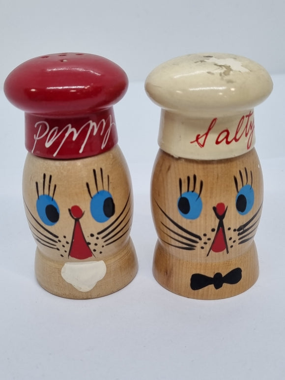 Salt and Pepper Shakers - Cat