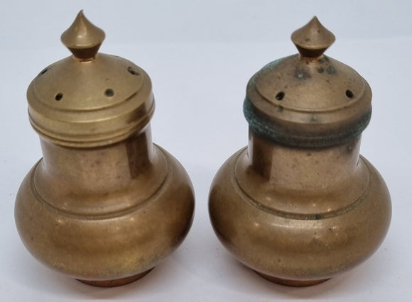 Salt and Pepper Shakers - Brass