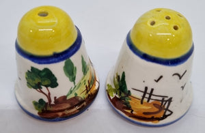 Salt and Pepper Shakers - Landscape Scene - Italian Made