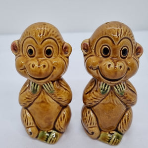 Salt and Pepper Shakers - Monkeys