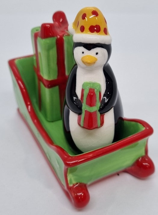 Salt and Pepper Shakers - Christmas Penguin