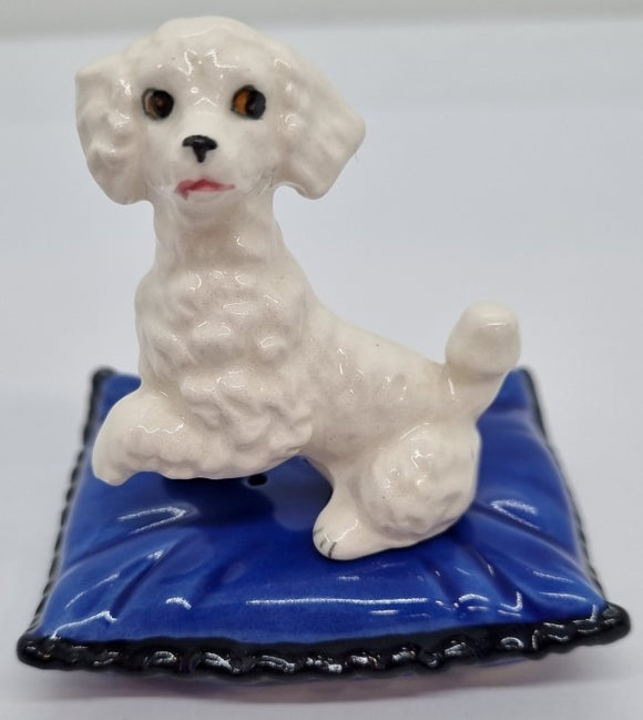 Salt and Pepper Shakers - Poodle on Pillow