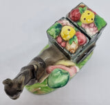 Salt and Pepper Shakers Lady with Donkey and Cart