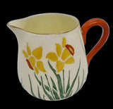 Crown Staffordshire Hand Painted Daffodil Jug and Bowl Set
