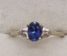 9ct Gold Blue Cz Dress Ring