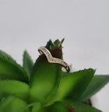 9ct White Gold Diamond Wishbone Ring