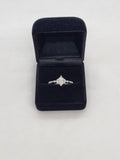 14ct White Gold Marquise Diamond Ring with Authenticity Certificate