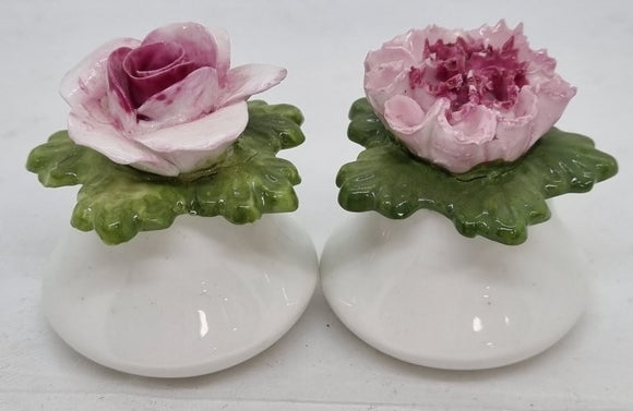 Salt and Pepper Shakers Aynsley Floral