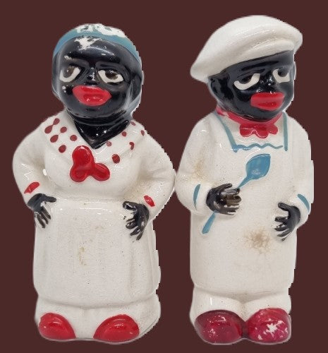 Salt and Pepper Shakers Mammy and Chef Americana