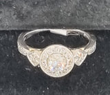 14kt White Gold Diamond Ring with Authenticity Report