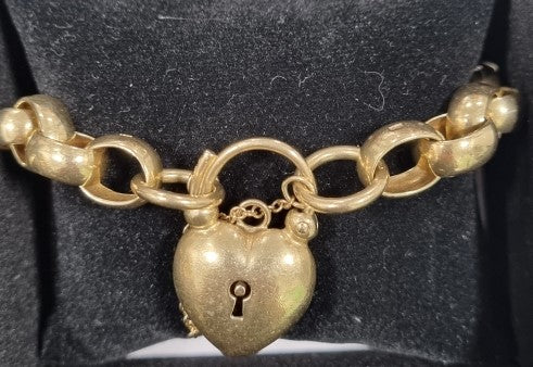 10ct Gold Chunky Belcher Bracelet with Locket Michael Hill