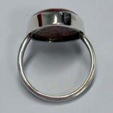 Sterling Silver Tear Shaped Rhodonite Ring