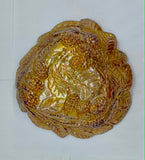 Vintage Indiana Loganberry Amber Carnival Glass Bowl