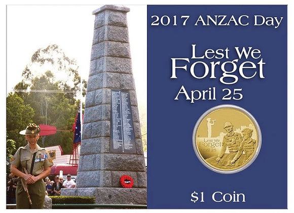 Coin 2017 Perth Mint Anzac Day Lest We Forget One Dollar