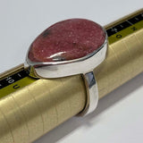 Sterling Silver Tear Shaped Rhodonite Ring