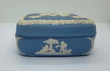 Vintage Wedgwood Jasperware Blue Trinket Box