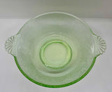 Art Deco Green Uranium Glass Bowl