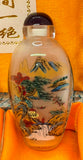 Vintage chinese Snuff Bottles "Mountains and Waters Of Four Seasons"