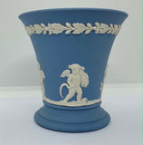 Wedgwood Blue Jasperware Trumpet Vase