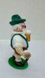 Vintage Glass Figurine of a Man in Traditional German Attire
