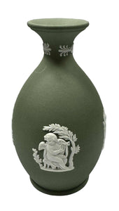 Vintage Wedgwood Jasperware Sage Green Bud Vase