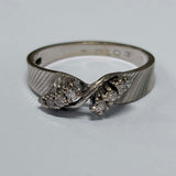 18ct White Gold Diamond Ring Vintage
