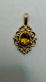 9ct Gold Citrine Pendant