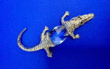 Cut Glass Alligator Figurine