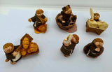 Vintage Resin Monk Figurines