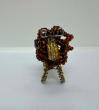 Handcrafted African Wire & Bead Lion Figurine