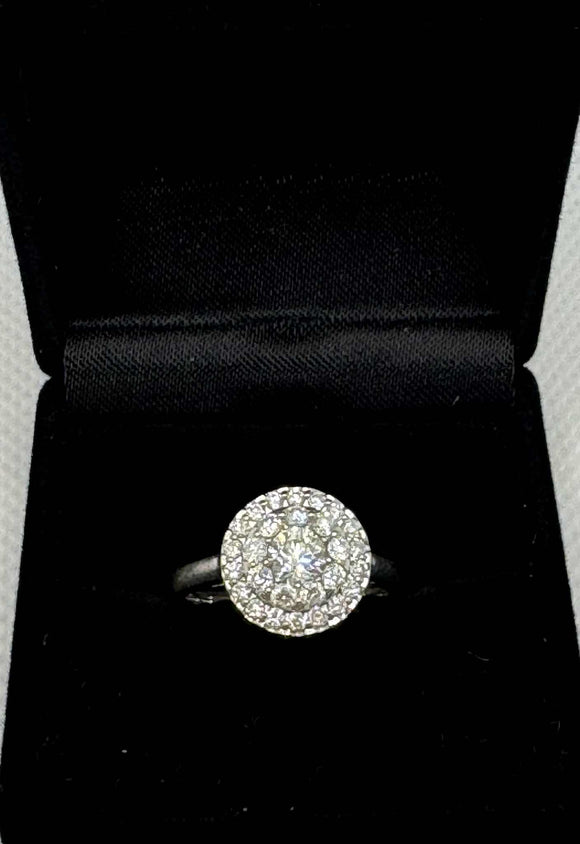 9ct White Gold Diamond Ring