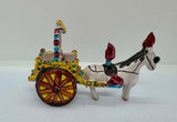 Hand-made & Hand-painted Ceramic Sicilian Cart with Horse