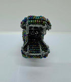 Handcrafted African Beaded Wire Hippo Figurine