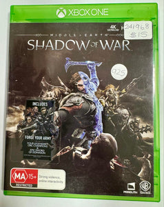 Middle Earth Shadow of War Xbox One Game