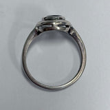 Sterling Silver Tear Shaped Garnet Ring