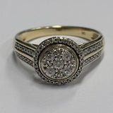 9ct Yellow Gold Cluster Ring
