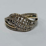10ct Yellow Gold Diamond Crossover Ring MHJ Michael Hill