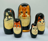 Cat Themed Russian Nesting Dolls (Babushka)