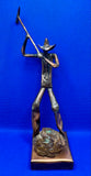 Copper Australian Opal Miner Figurine