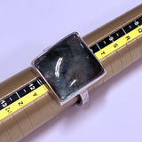 Sterling Silver Square Cut Labradorite Ring