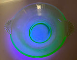 Art Deco Green Uranium Glass Bowl