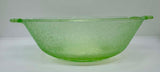 Art Deco Green Uranium Glass Bowl