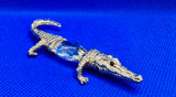 Cut Glass Alligator Figurine